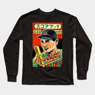 Japanese Baseball Card of Tetsuharu Kawakami Long Sleeve T-Shirt